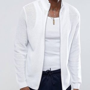 ASOS White mesh track jacket